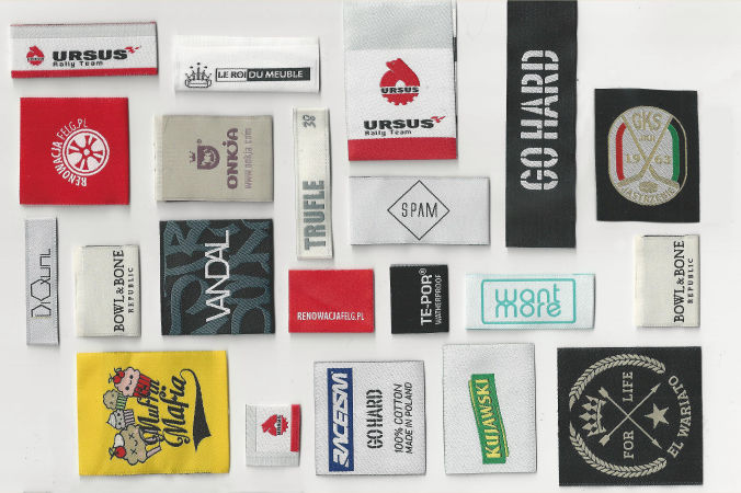 wszywki metki żakardowe tkane