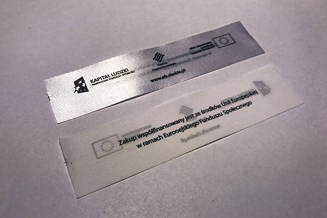 wszywki, metki konserwacyjne z przepisem prania